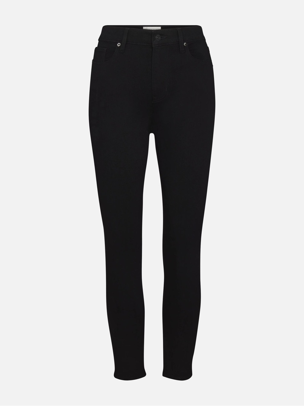 Frame Denim Black Lee High-Rise Skinny Jeans
